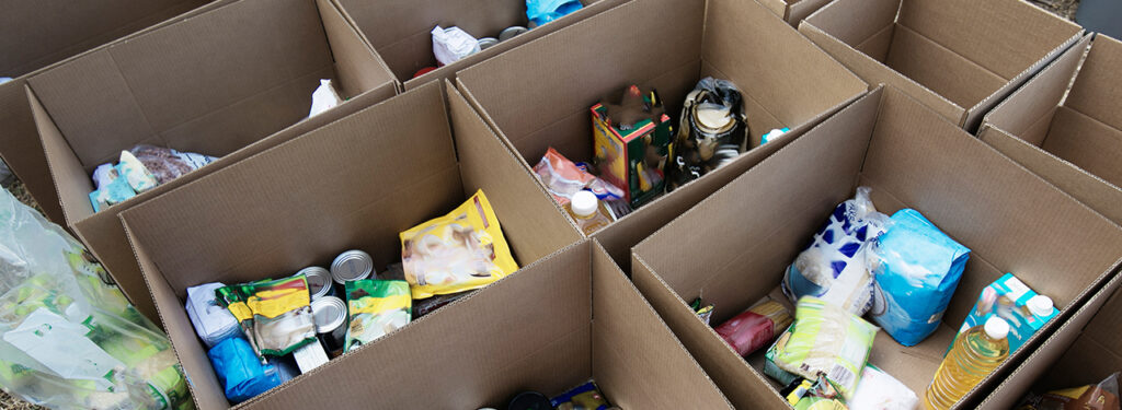 boxes of food